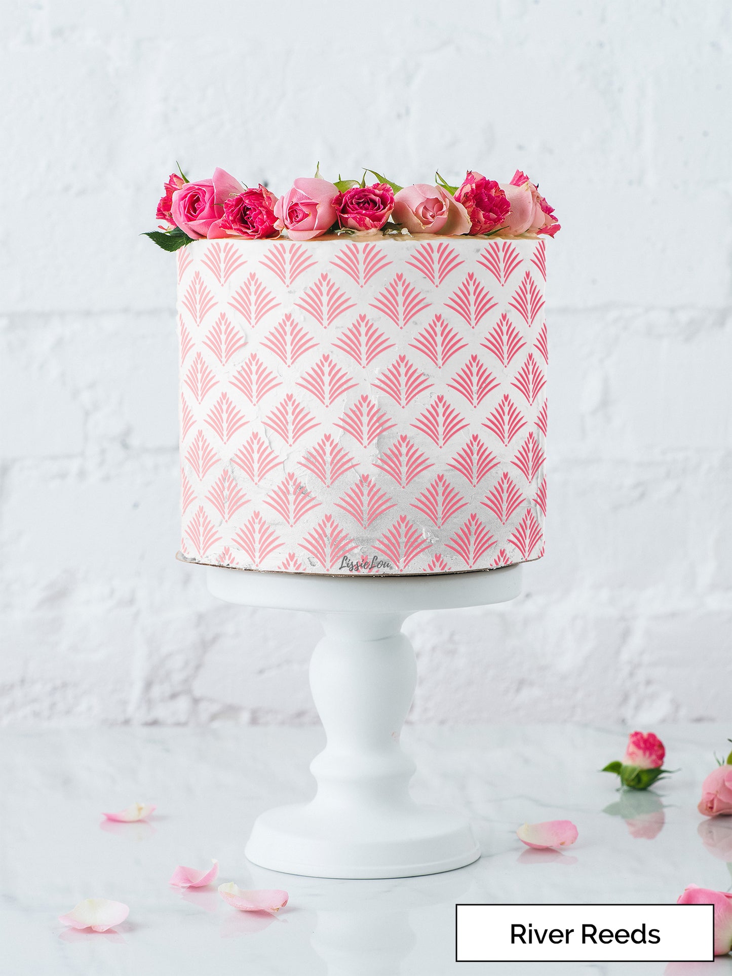 River Reeds Cake Stencil - Full Size Design