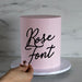 Rose Font Custom Cake Topper or Cake Motif Premium 3mm Acrylic or Birch Wood
