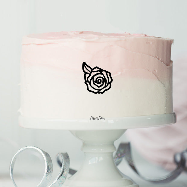 Rose Cake Motif Pack of 3 Premium 3mm Acrylic or Birch Wood