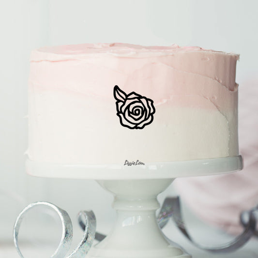 Rose Cake Motif Pack of 3 Premium 3mm Acrylic or Birch Wood