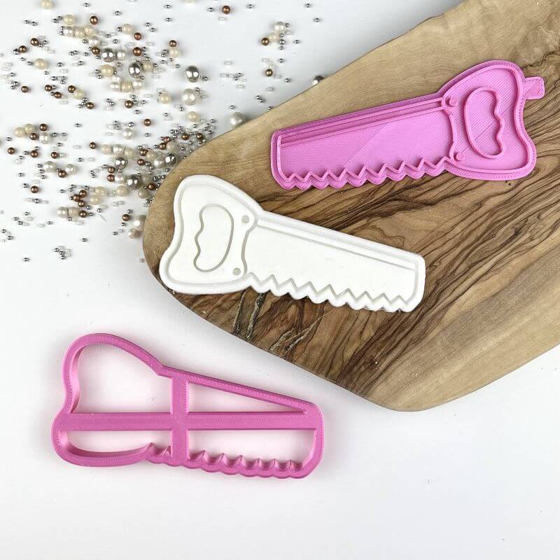 Saw Father's Day Cookie Cutter and Stamp