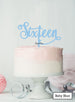 Sixteen Swirly Font 16th Birthday Cake Topper Premium 3mm Acrylic Baby Blue
