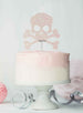 Pirate Skull and Bones Birthday Cake Topper Glitter Card White