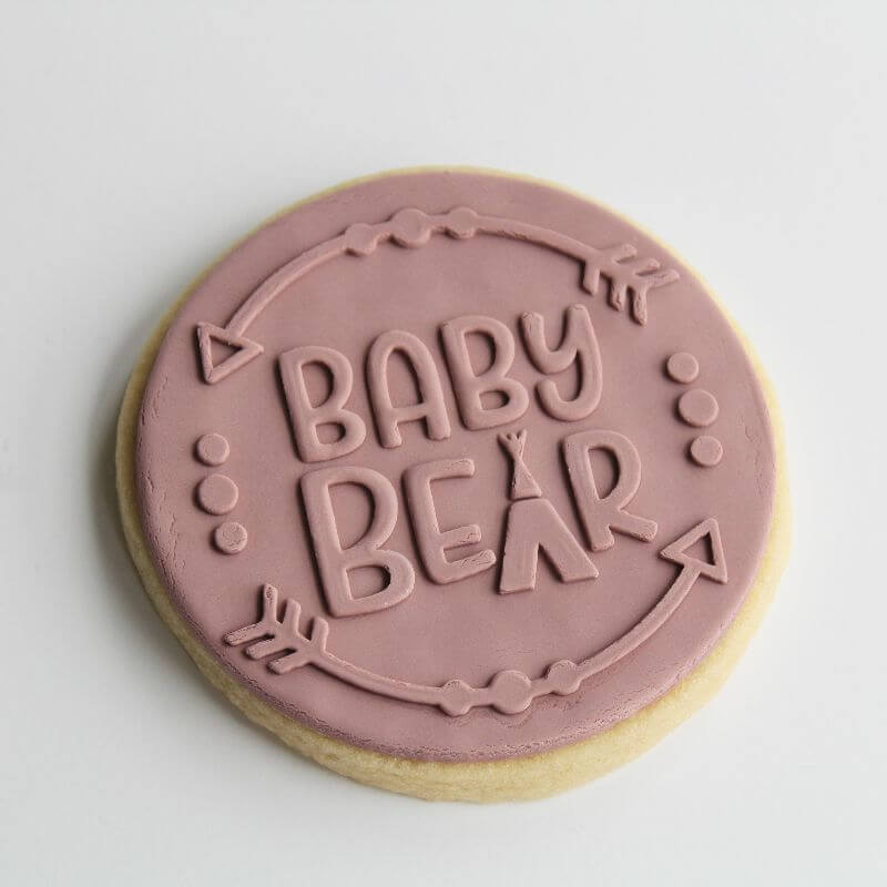 Baby Bear Wild One Style Baby Shower Cookie Cutter and Embosser