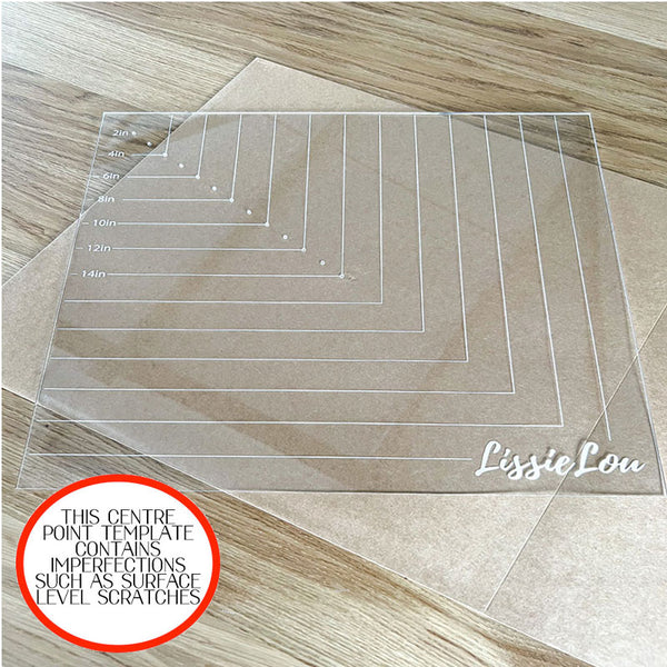 Imperfect Square Centre Point Template Cake Board Guide for Dowels