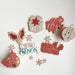 Merry Christmas with Antlers Cookie Cutter and Stamp