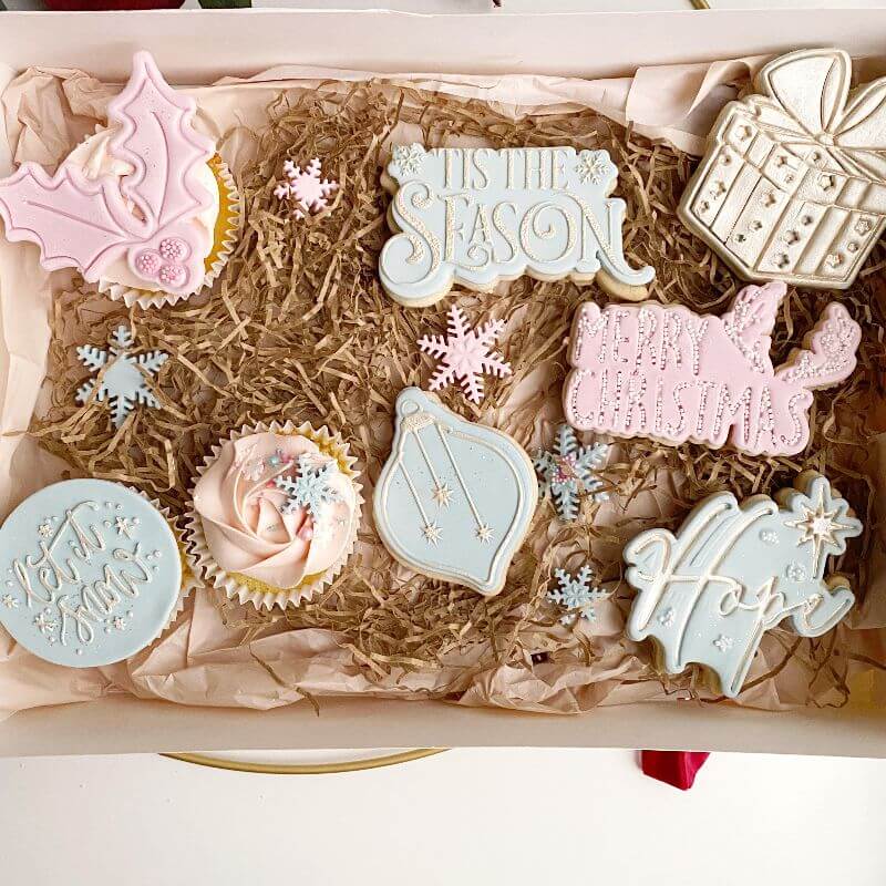 Merry Christmas with Antlers Cookie Cutter and Stamp