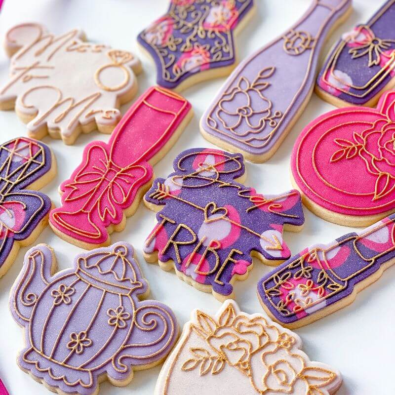 Champagne Bottle Style 2 Hen Party Cookie Cutter and Embosser