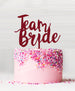 Team Bride Acrylic Cake Topper Red