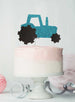 Tractor Cake Topper Glitter Card Light Blue