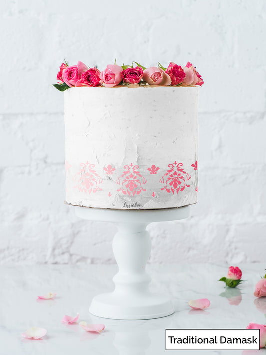 Traditional Damask Cake Stencil - Border Design