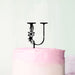 Wedding Floral Initial Letter U Style Cake Topper