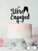 We're Engaged with Champagne Glass Cake Topper Premium 3mm Acrylic Black