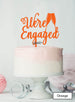 We're Engaged with Champagne Glass Cake Topper Premium 3mm Acrylic Orange