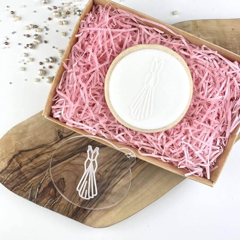 Wedding Dress with Train Cookie Embosser