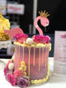 Flamingo Cake Kit Topper Set Premium 3mm Acrylic