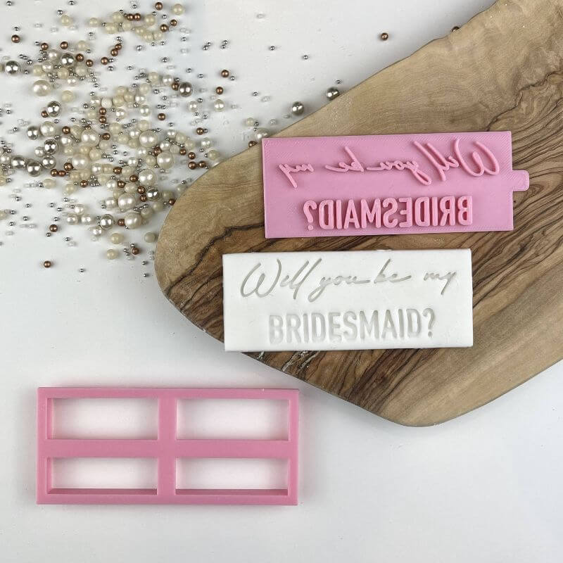 Soho Cookies Will You be My Bridesmaid? Bridal Party Cookie Cutter and Stamp