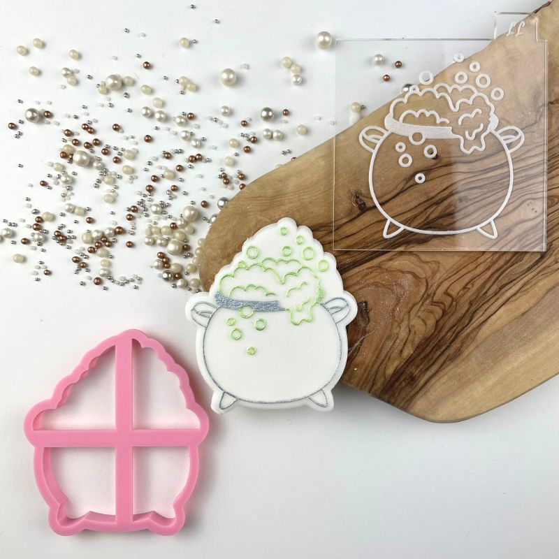 Witches Cauldron Halloween Cookie Cutter and Embosser