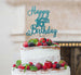 Happy 16th Birthday Pretty Cake Topper Glitter Card Light Blue