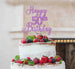 Happy 50th Birthday Pretty Cake Topper Glitter Card Light Purple