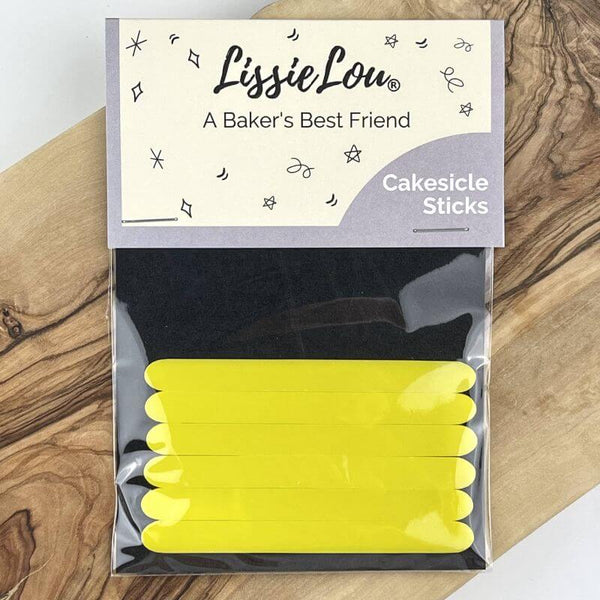 Yellow Acrylic Cakesicle Lollipop Sticks