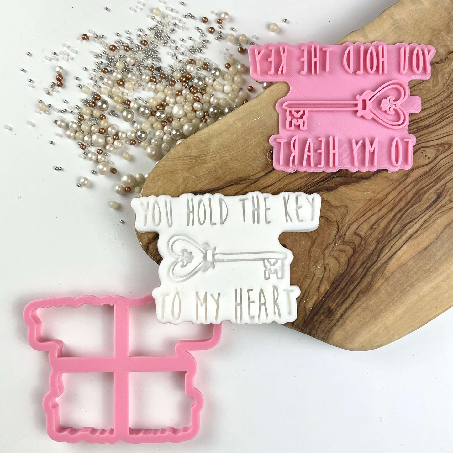 You Hold the Key to my Heart Valentine's Cookie Cutter and Stamp
