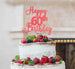 Happy 60th Birthday Pretty Cake Topper Glitter Card Light Pink