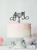 Custom Initials Heart Pretty Wedding Acrylic Shopify - Glitter Black