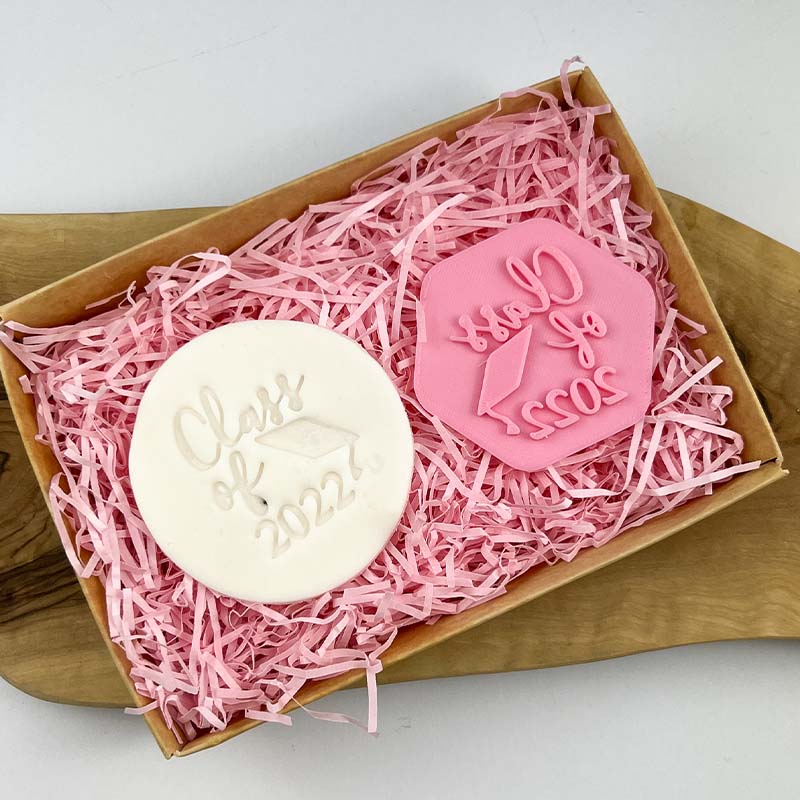 Class of 2022 with Graduation Hat Cookie Stamp