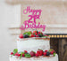 Happy 21st Birthday Pretty Cake Topper Glitter Card Hot Pink