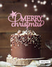 Merry Christmas Star Cake Topper Premium 3mm Acrylic Mirror Pink