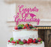 Congrats on Graduating Cake Topper Glitter Card Hot Pink
