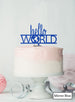 Hello World Baby Shower Cake Topper Premium 3mm Acrylic Mirror Blue