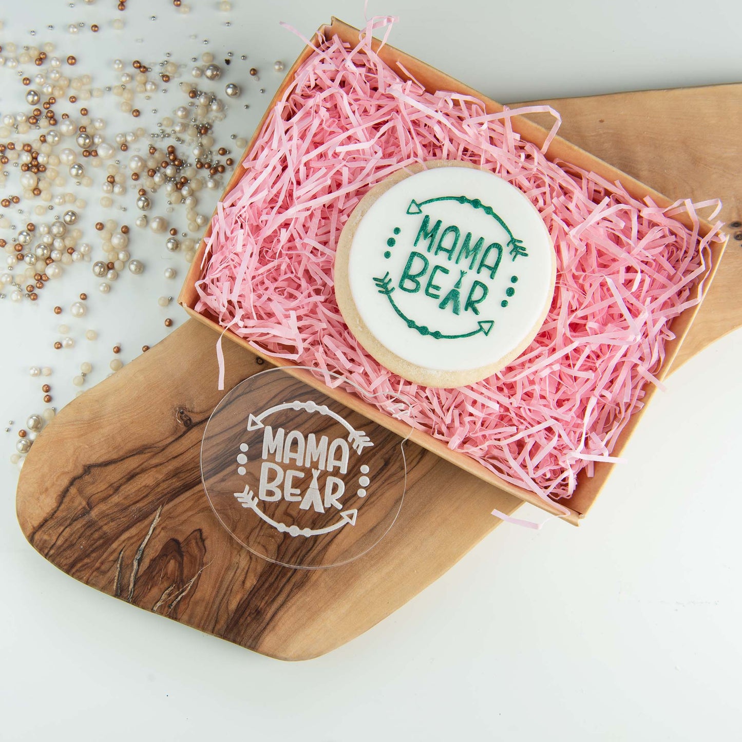 Mama Bear Wild One Style Baby Shower Cookie Embosser