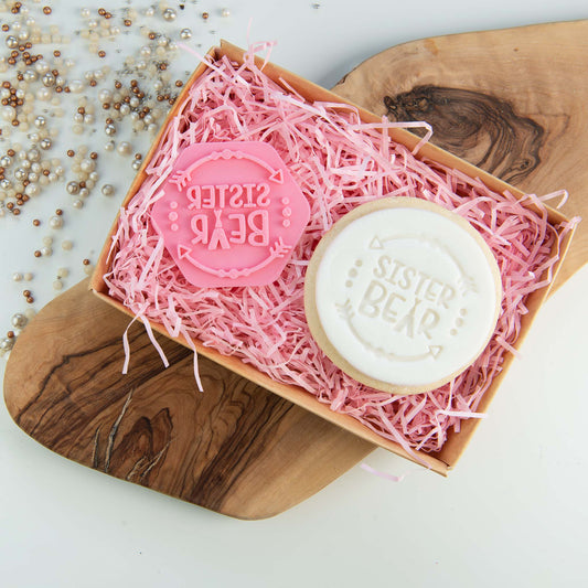 Sister Bear Wild One Style Baby Shower Cookie Stamp