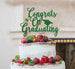 Congrats on Graduating Cake Topper Glitter Card Green