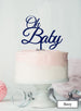 Oh BABY Baby Shower Cake Topper Premium 3mm Acrylic Navy