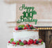 Happy 100th Birthday Pretty Cake Topper Glitter Card Green
