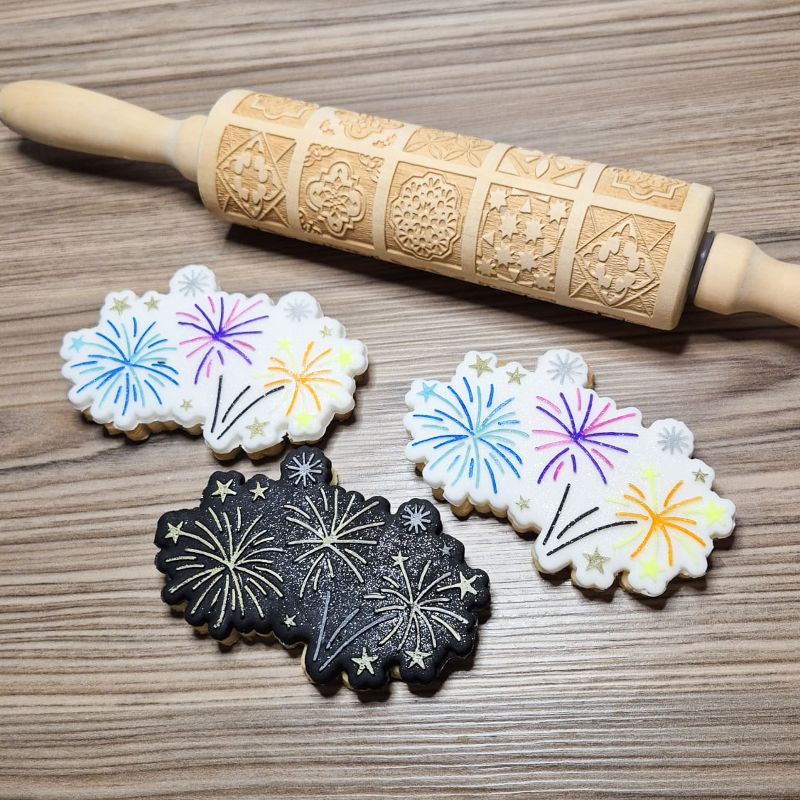 Fireworks New Year Halloween Cookie Cutter and Embosser