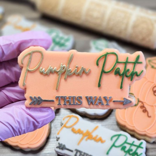 Pumpkin Patch This Way Halloween Cookie Cutter and Embosser