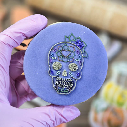 Skull Style 1 Cookie Embosser