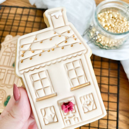 Christmas House Set Cookie Cutter and Stamp