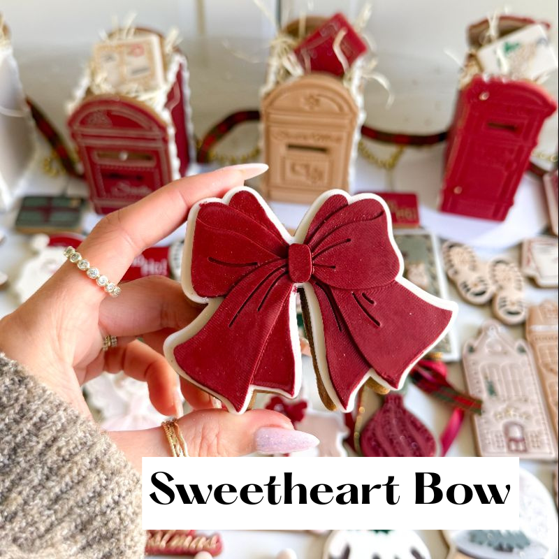 The Bow Collection Large – Set of 6 3D Cookie Stamp and Cutter - suitable for two tone effect