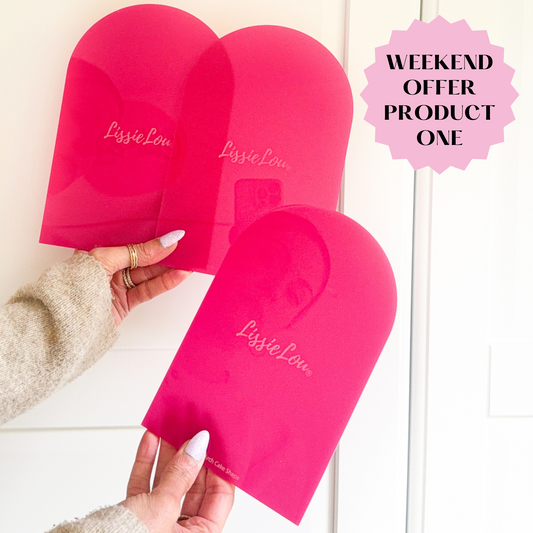 PINK WEEKEND OFFER PRODUCT 1: Arch Ganache Plates, Liners and Cake Shape - Set of 5