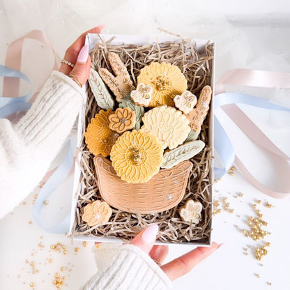Sunflower Corn Basket Flower Set Cookie Cutters and Embossers