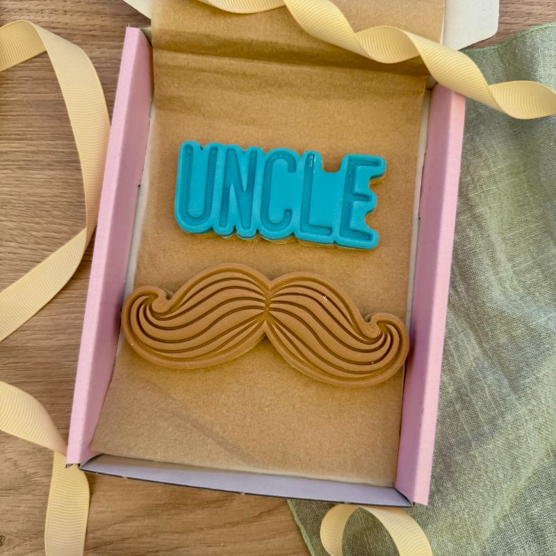Moustache with Lines Father's Day Cookie Cutter and Stamp