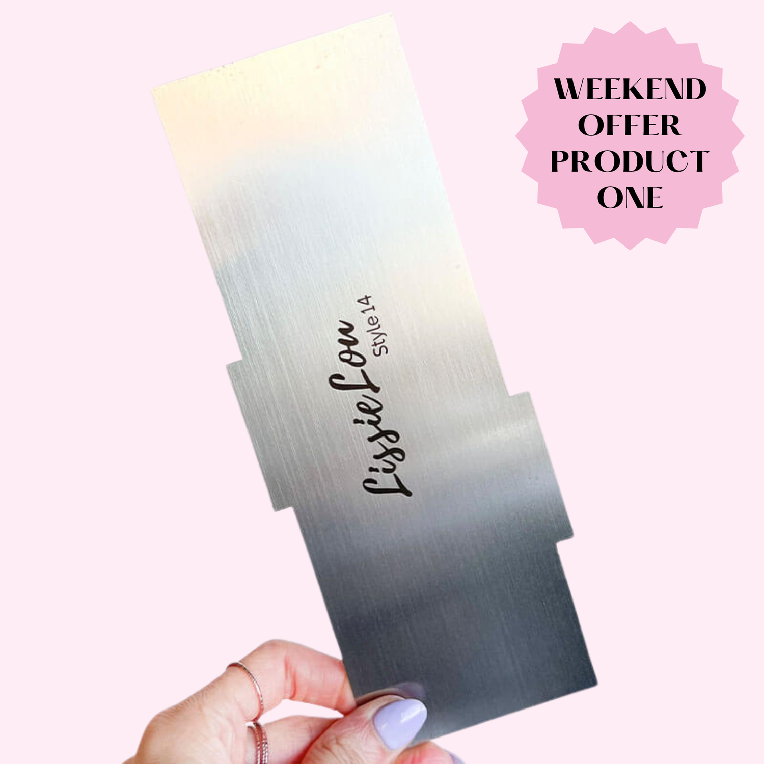 PINK WEEKEND OFFER PRODUCT 1: Style 14 Metal Double Edged Cake Scraper