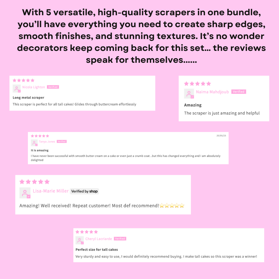 XL Metal Cake Scraper Product description with customer reviews 