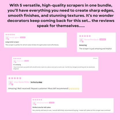 XL Metal Cake Scraper Product description with customer reviews 