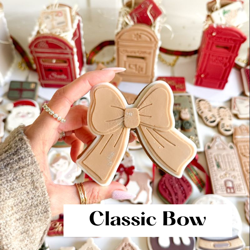 The Bow Collection Large – Set of 6 3D Cookie Stamp and Cutter - suitable for two tone effect